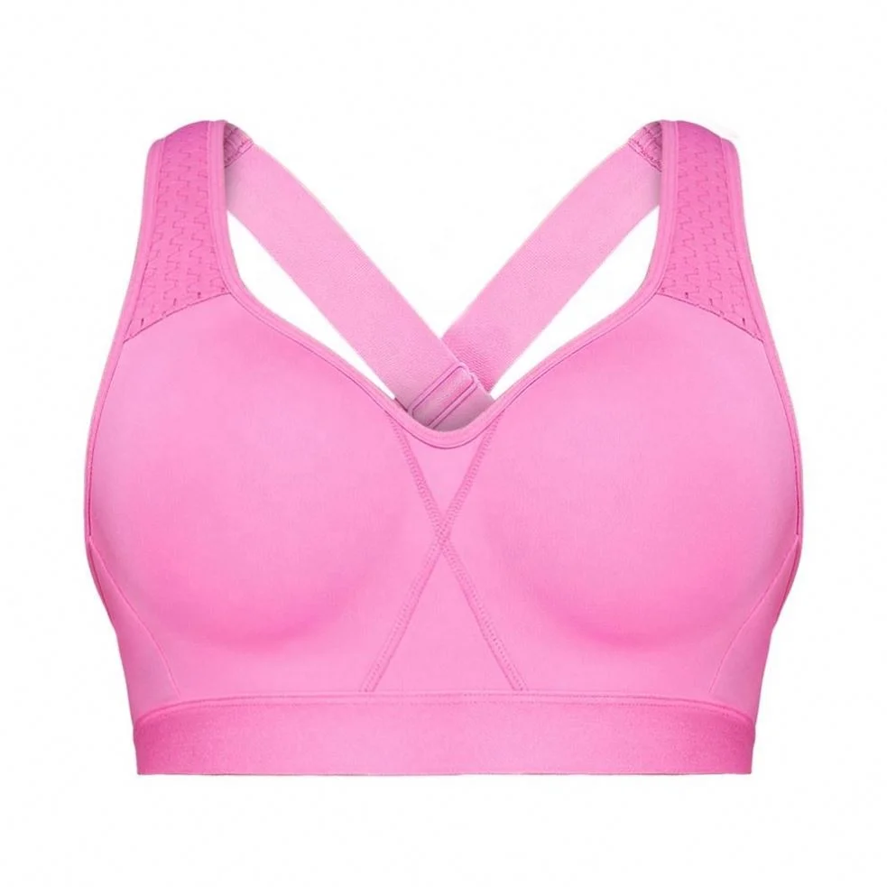 

Adjustable Strap Crisscross Back Full Coverage Quality Quick Dry High quality XXL Sport Bra, Customized colors