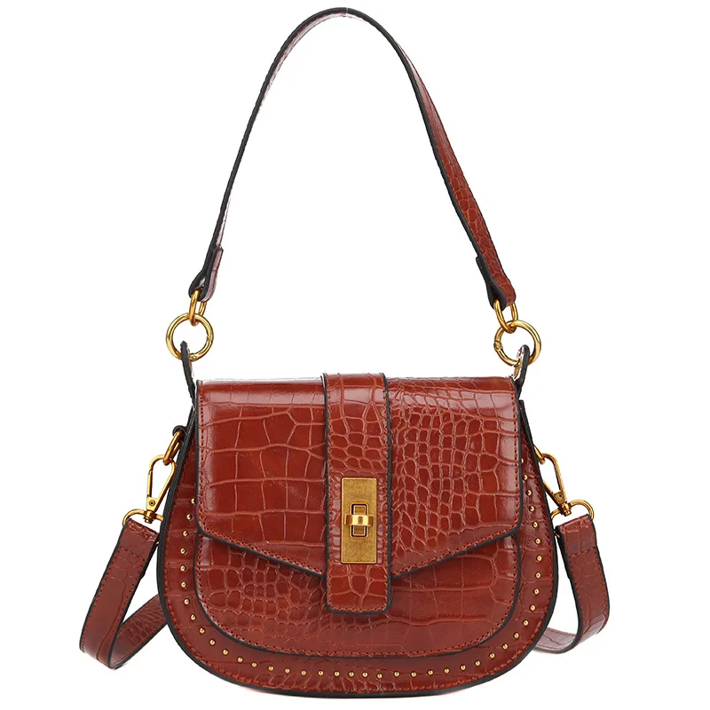 

2020 new arrival design pu leather handbags woman shoulder bags luxury saddle bags for ladies