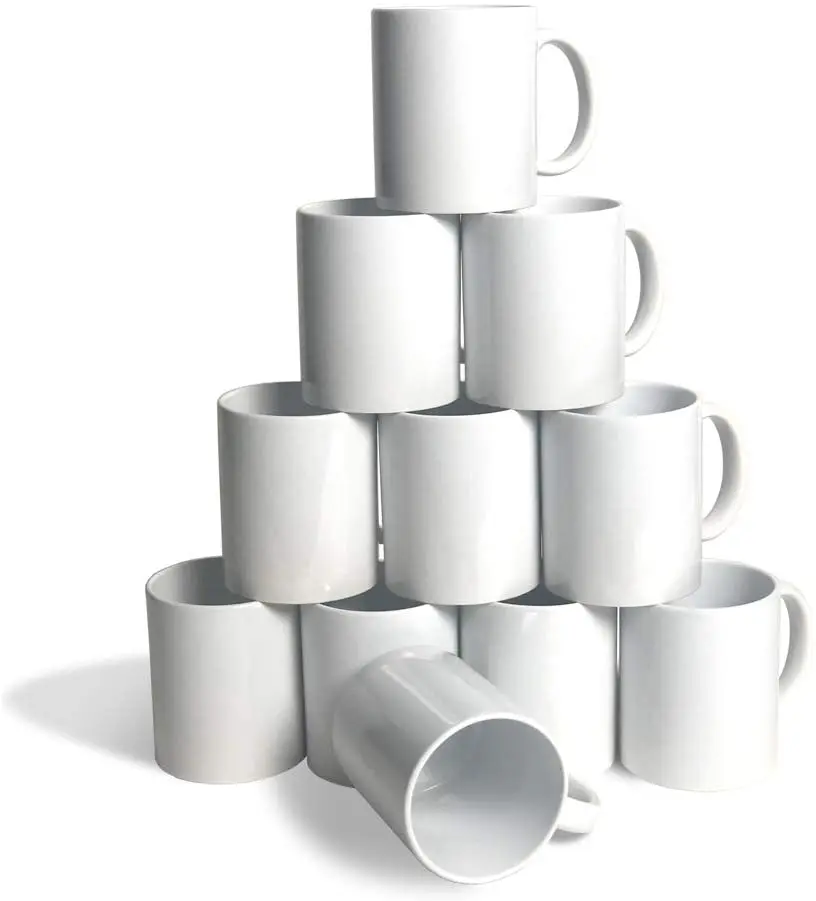 

Wholesale  Plain White China Ceramic Custom Coffee Cup Sublimation Printing Logo Porcelain Coated Bone Mug