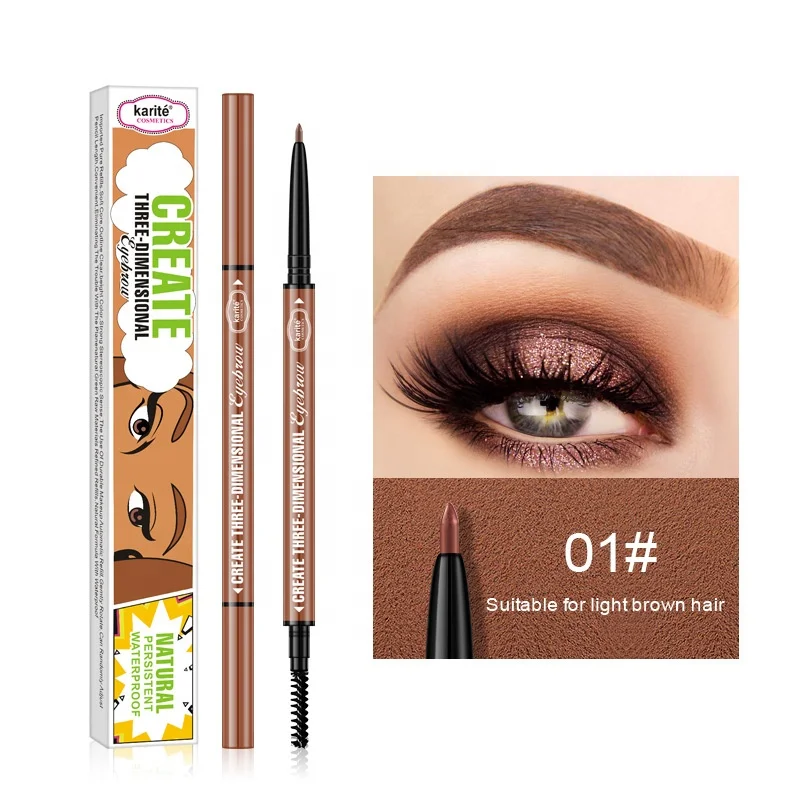 

Double-Headed Ultra-Fine Waterproof Private Label Brow Pen Sweat-Proof Long-Lasting Makeup Eyebrow Pencil