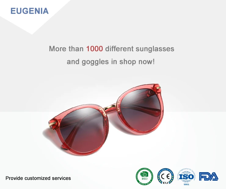 EUGENIA Fashion sunglasses with your logo custom eyeglasses frames uv 400 ce sunglasses