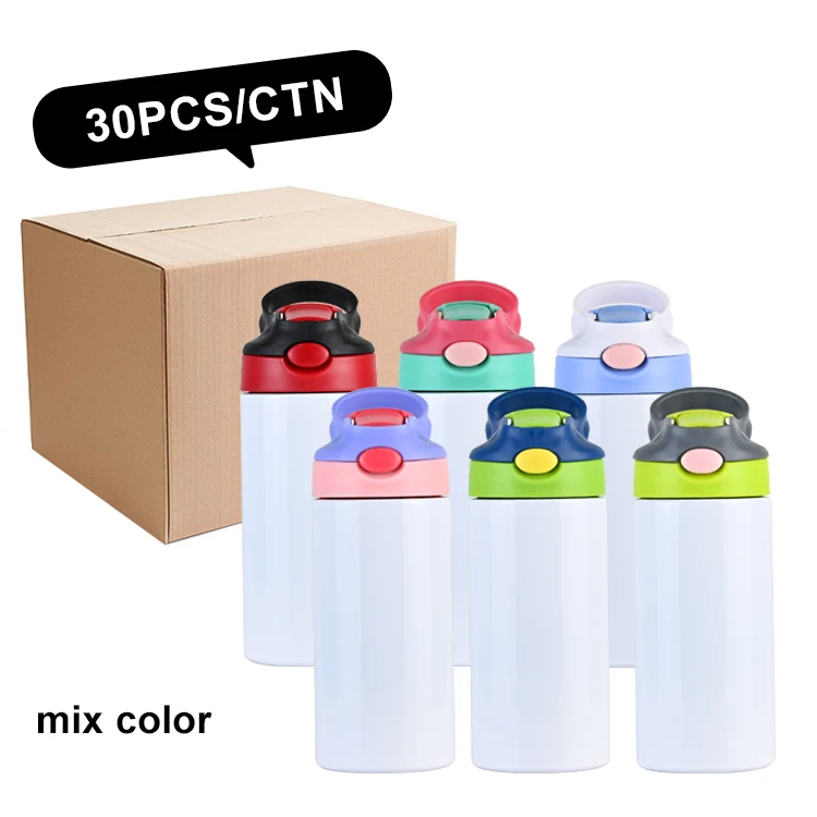 

Wholesale Custom Logo Stainless Steel Double Wall Baby Sippy Cup Kids 12 Oz Sublimation Tumblers With Straw