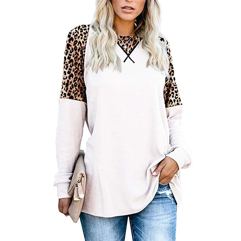 2019 Newest Hot Women Leopard Print T Shirt Ladies Long Sleeve Casual Top Tee Women Autumn Wear Plus Size