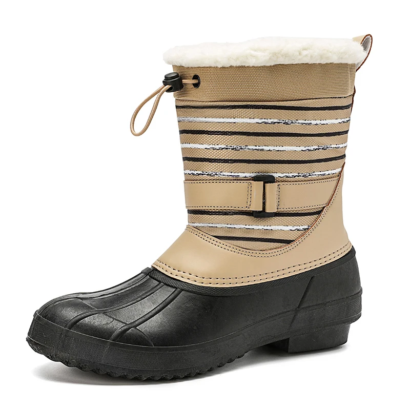 

Wholesale Winter Outdoor Keep Warm Lady Duck Hunting Boots Large Size Anti-slip High-top Women's Snow Boot, Black, khaki, pink, gray