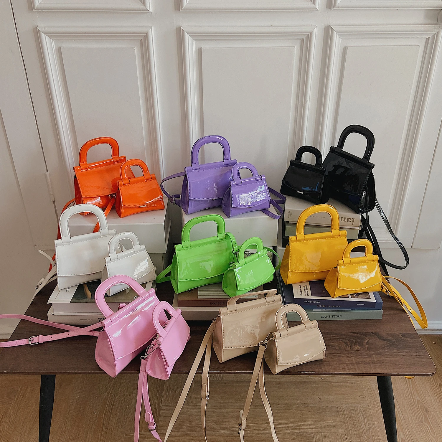 

Mommy and Me Purse 2021 Spring Fashion Cute Handbag Ladies fashion Korean Small Mini Tote Bag For Girls, 4 colors