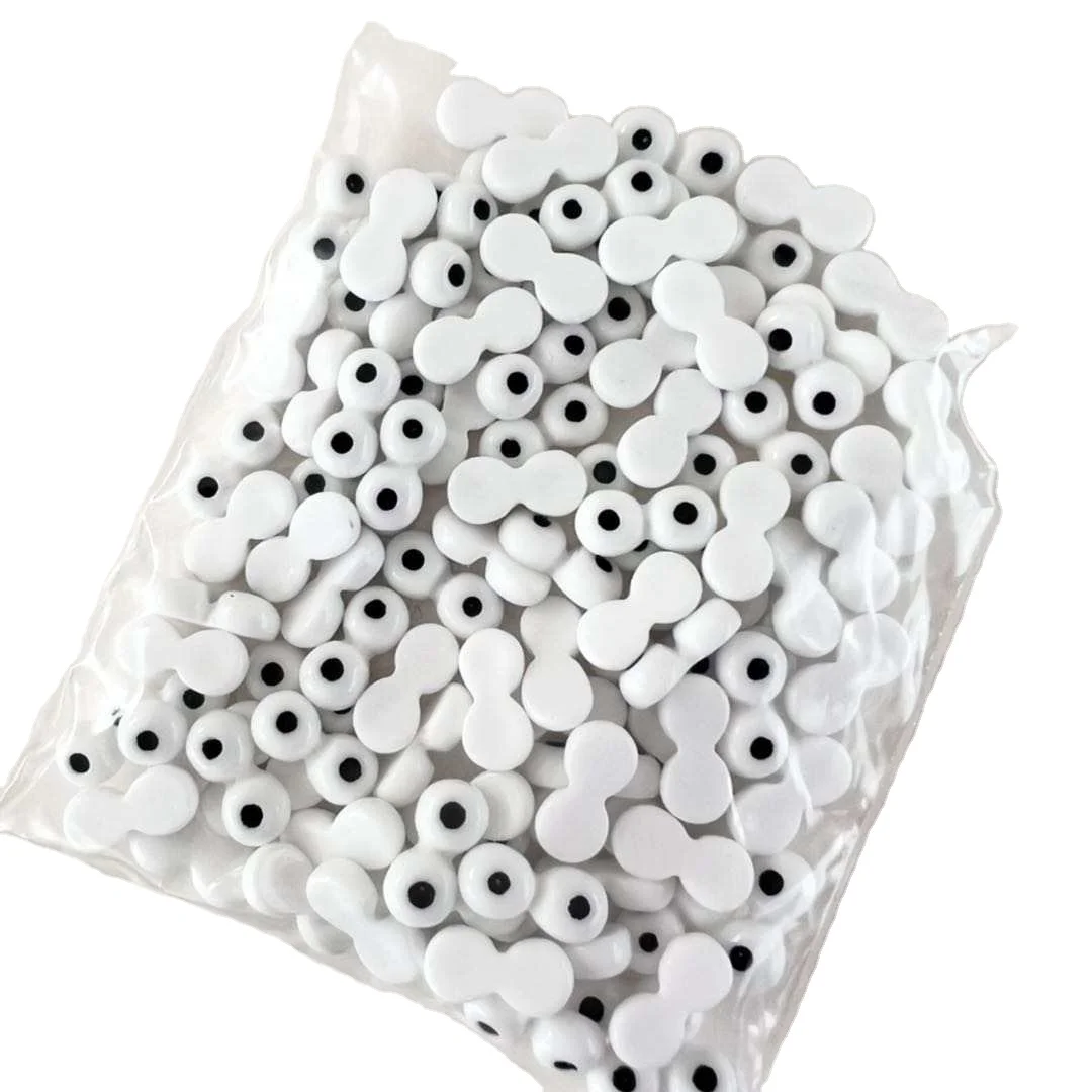 

Round White Eye Ball Beads 100pcs Cheap Miniature Beads for Nail Art DIY Stickers Accessory Beads Flatback