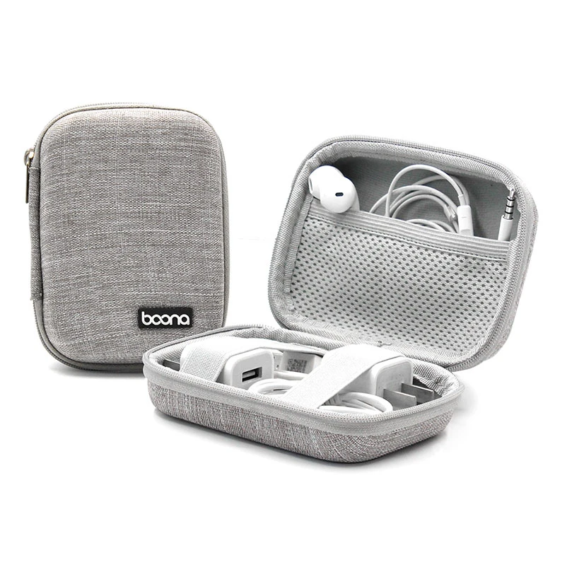 

Portable Protection Hard EVA Zipper Carrying Case Bag for Earphone, Earbuds, Charger, Cables