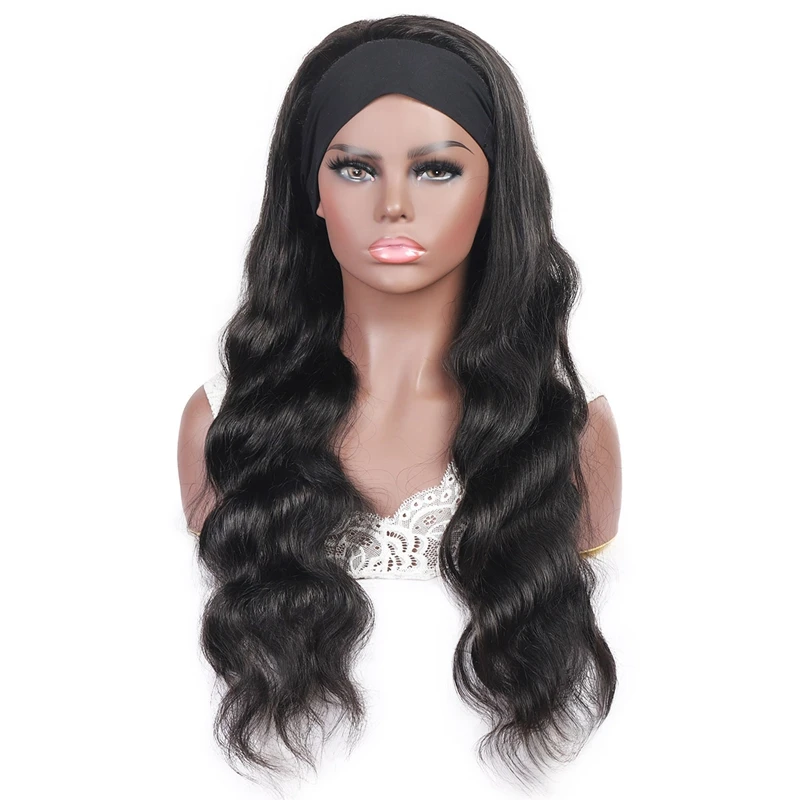 

Top wig vendors body wave virgin hair glueless non lace headband wigs for black women human hair