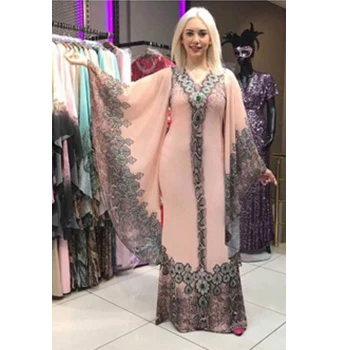 

Floor Length Snake Print Dress Long Sleeve Loose Chiffon Dresses Women V-neck Printed Casual Dresses