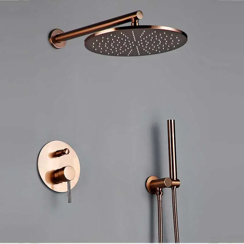 

Professional Factory Luxury Bathroom Brushed Rose Gold Shower Set Shower Faucet