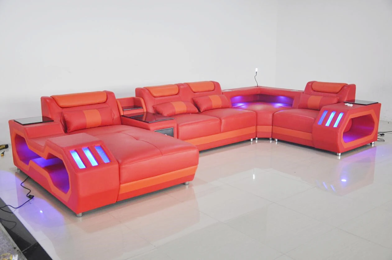 New design couch living room furniture leather sofa modern sectional sofa