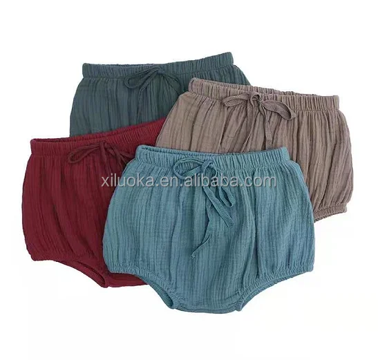 

High Quality Hot Sale Fashion Children's Short Pants Muslin Cotton Bloomers, Picture