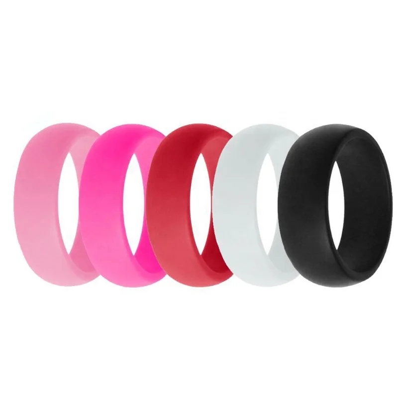 

New Style Custom Logo Silicone Wedding Ring Sports Gym Promotional Couple Rings, Customized color