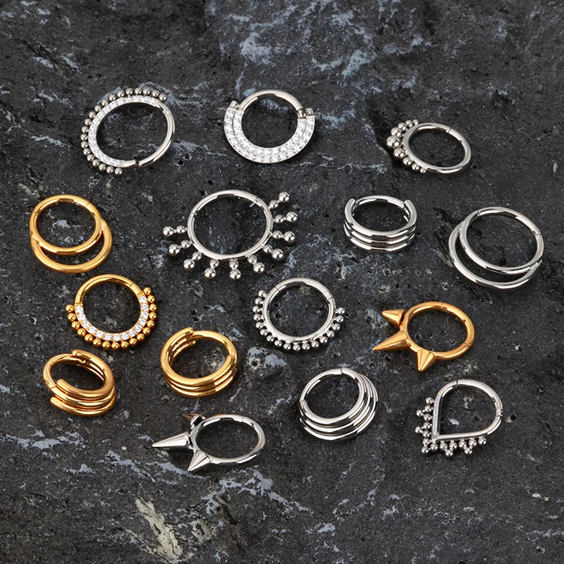 

GZN Implant Grade ASTM F136 Titanium Piercing Fashion Jewelry Circle Nose Rings Piercing G23 Body Jewelry For Men Women