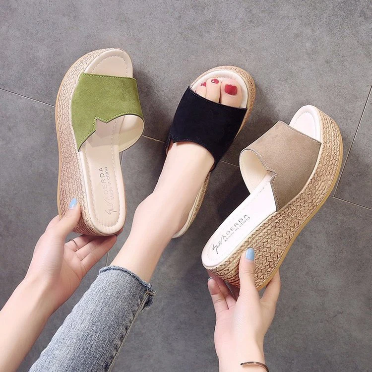 

2022 Slippers Women's Summer Fashion Outdoor Sandals Thick-soled High-heeled Platform Slippers Wholesale