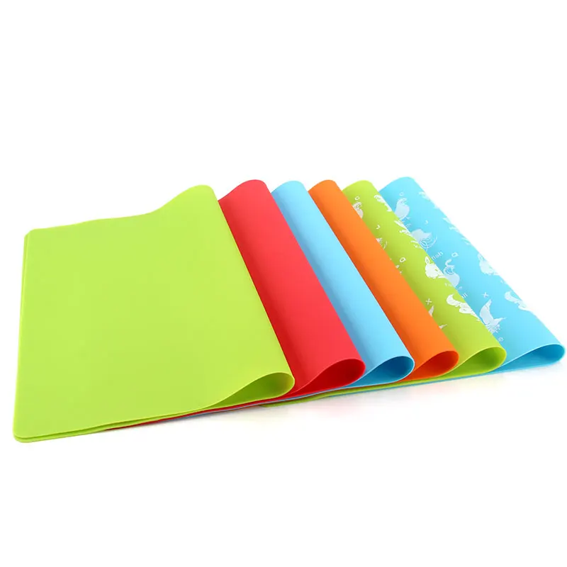 

Reusable Bpa Free Silicone Drawing Baking Mat Silicone Baby Toddler Placemat Table Mat For Dining