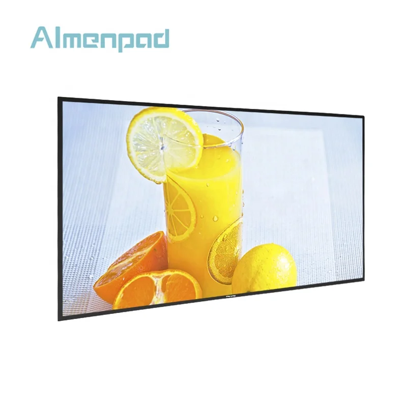 

AImenpad Android 9.0 wifi network 4K tempered glass lcd smart television big screen 86 inch led tv D86GUE, Black color