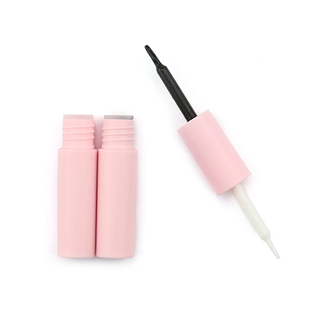

2021 New Hot Pink Bottle Self Adhesive 2 in 1 Lash Glue Pen 6ML Black and White Glue High Grade with Low Price, White & black