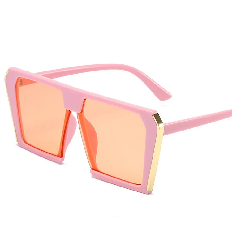 

Custom Logo No Moq vintage square sunglasses 2020 women pink oversized sunglasses