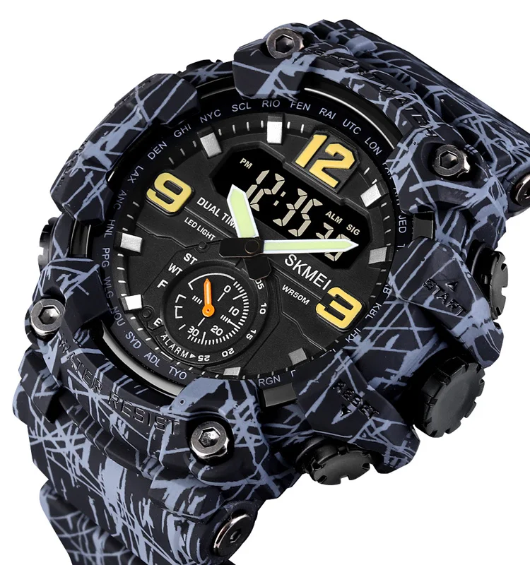 

2020 digital original brand quartz gent Chronograph Custom Logo Wrist Watch Mens waterproof Watches