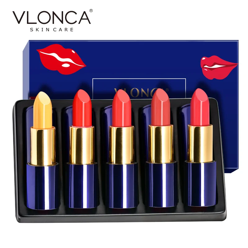 

Lipstick set lasting moisturizing non-marking anti-fruit freeze temperature change color lipstick female