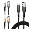 LJ07 Nylon Braided Zinc Alloy Fast Charging USB Data Cable for iPhone Lightning