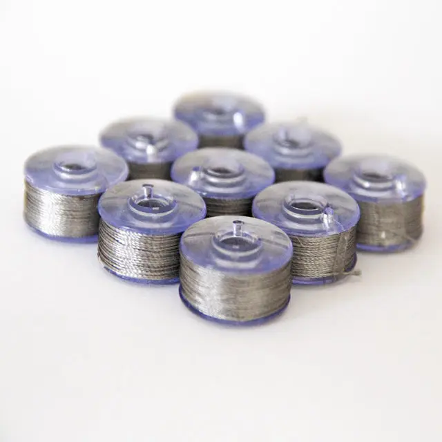 

china industrial anti-static High temperature resistance conductive metallic sewing thread, Grey