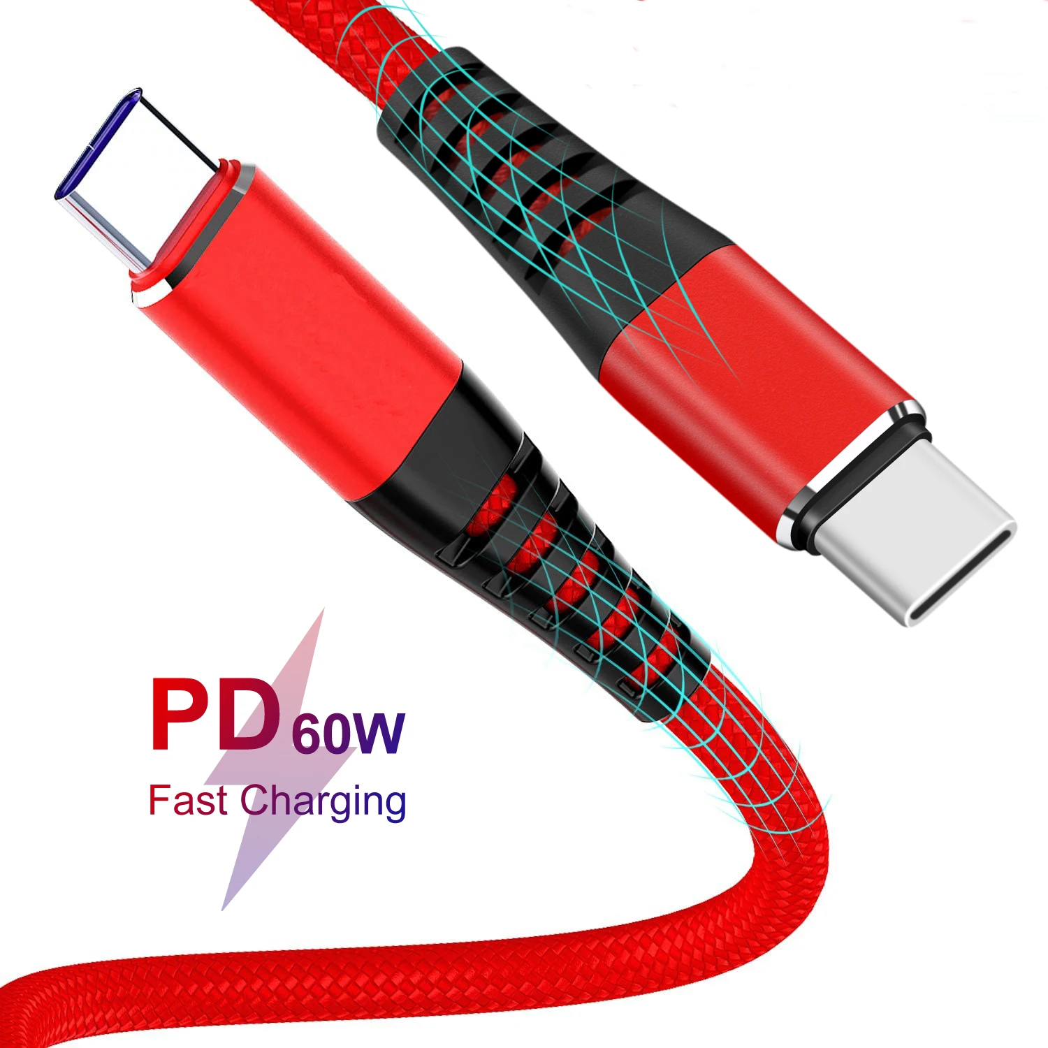 

factory price 1ft 3ft 6ft 10ft Nylon Braided type C usb cable fast charge usb Charging cable for Mac book usb C Cable