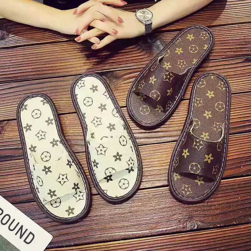 

summer new design slippers in pu women branded slippers, Customized