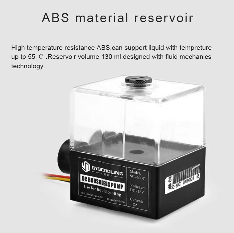 Syscooling Water Cooling Pump With Reservoir Sc600t Dc 12v Dc