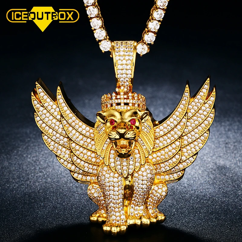 

Iced Out Lion King Gold Disc Pendant Men, Wholesale Cubic Zirconia Pendant, Silver/gold/rose gold