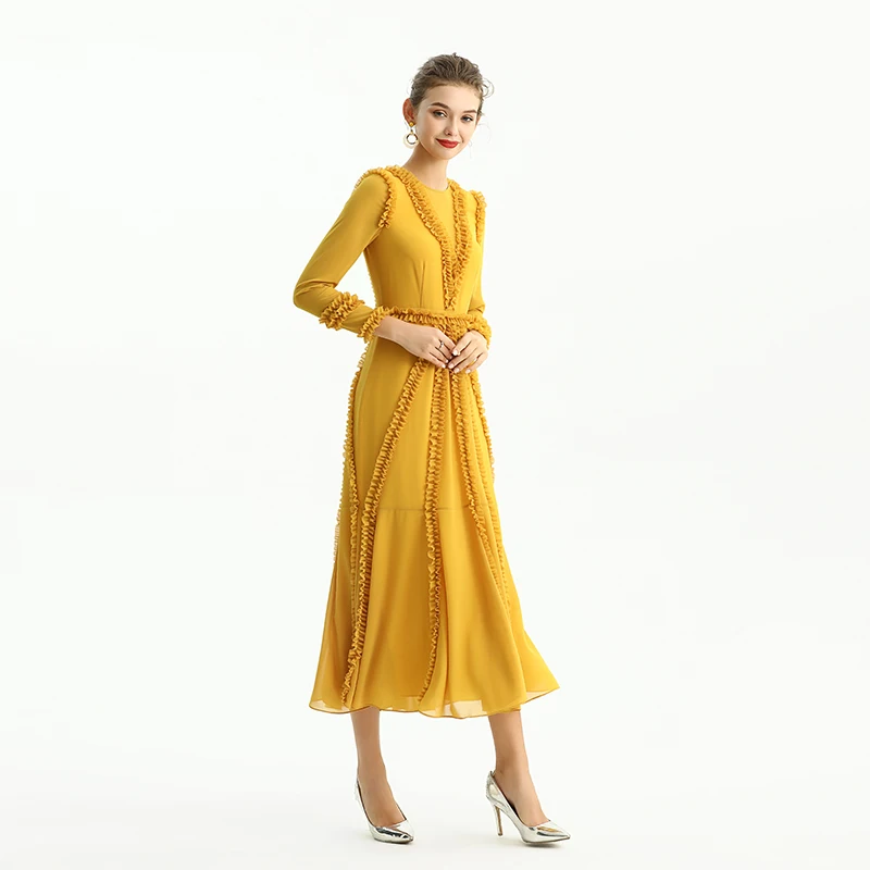 

D084 Summer High Quality Fashion Elegant Evening Office Formal Women Long Dresses