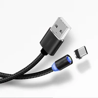

Amazon Hot sale 2019 New LED Round 1 Meter Magnetic Charging Cable micro USB cable for Iphone