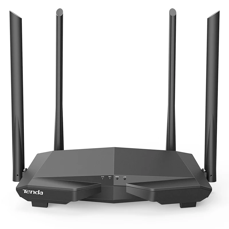 

Tenda AC6 2.4G 5GHz Smart Dual Band 1200Mbps Wireless Routers APP Remote Manage English Version Wireless Router, Black