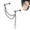 The Latest Design Corss and Chain Dangles with Ear Cartilage 316L Surgical Steel Hot Wholesale