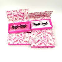 

25mm mink eyelashes money lashes boxes dramatic long cross lashbox 3d mink lashes