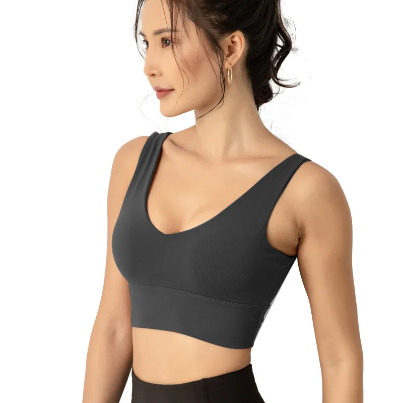 

Yoga vest gym wear women womens activewear sleeveless women yoga bra, Black, gray, rose red, blue, light red, army green, navy blue