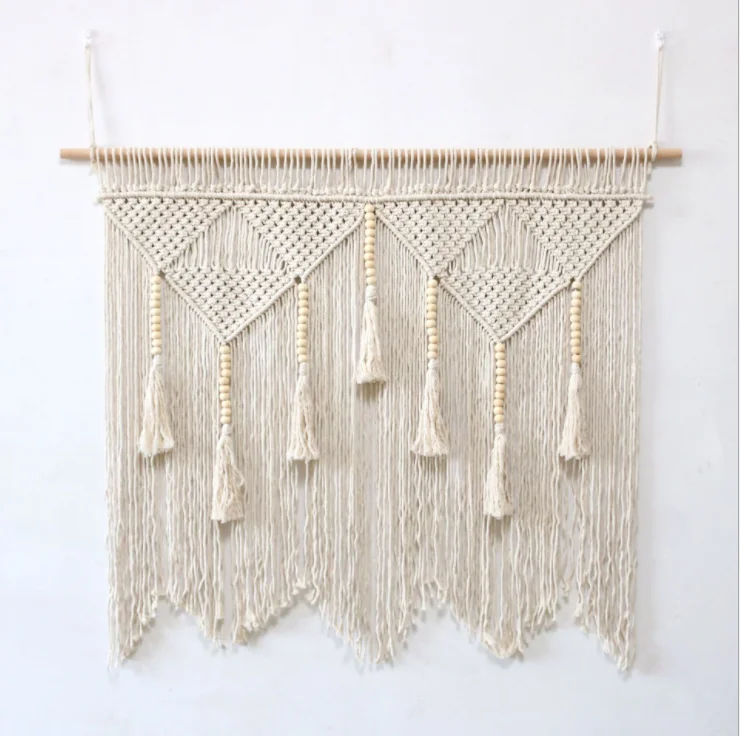 

home decoration hand-woven tapestry above bed living room bedroom macrame banner wall hanging