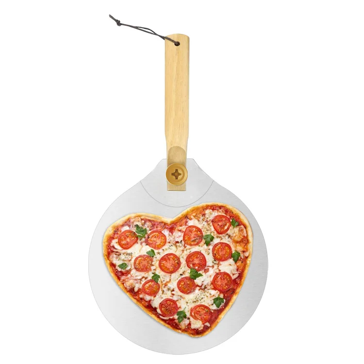 

Aluminum Pizza Peel Shovel Foldable With Folding Wooden Handle