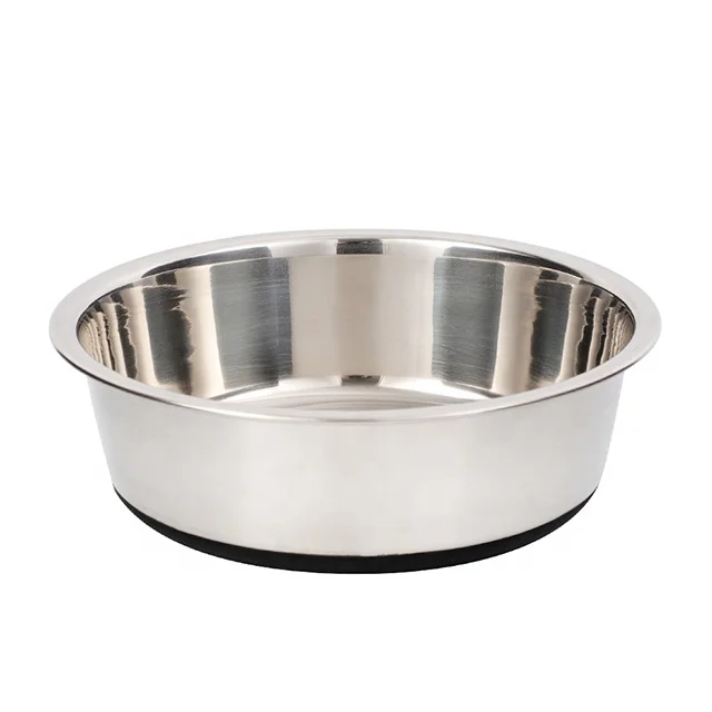 

wholesale custom steel pet dish animal feeder bowl silicone cover bottom stainless steel dog food bowl/pet bowl, Customized color