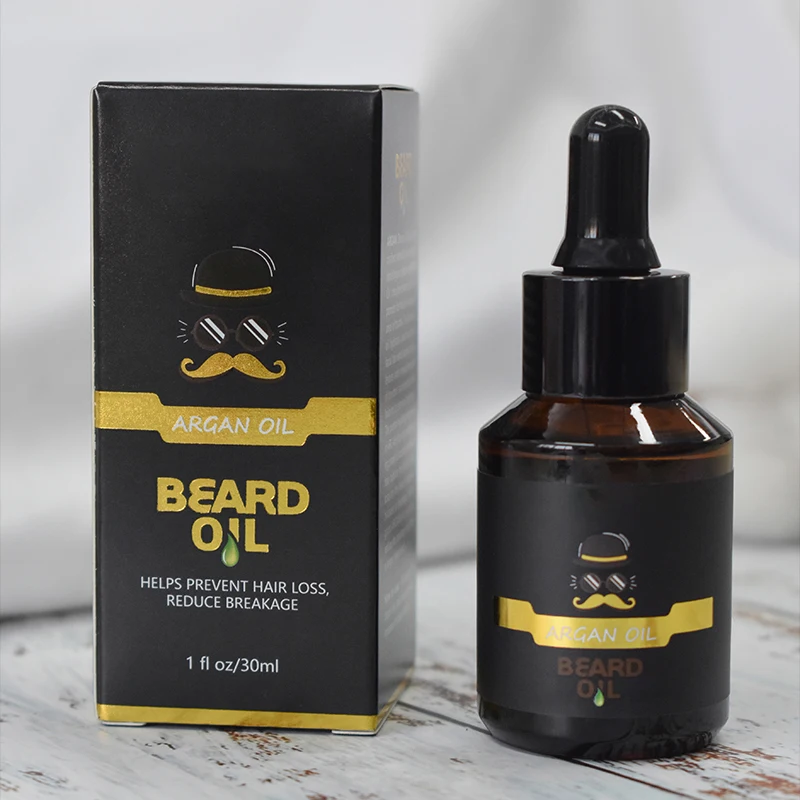 

Private Label Moisturizing Beard Oil For Men 100% Natural Hemp CBD Argan oil Moustache growth OEM no logo