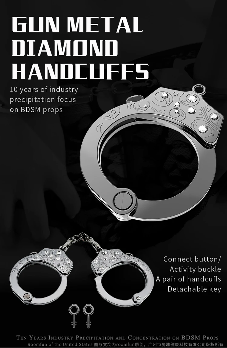 Novelty Premium Metal Diamond Wrist Ankle Cuff Sm Handcuff Bracelet Restraint Erotic Toy Buy