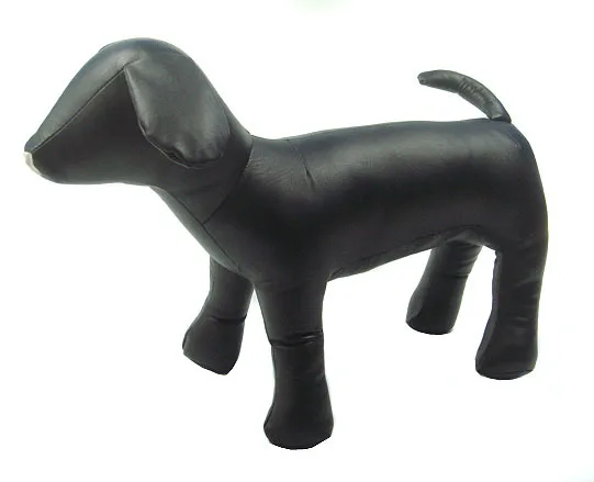 

Standing Position Dog Models PU Leather Dog Mannequins Pet Shop Display Mannequins, As picture