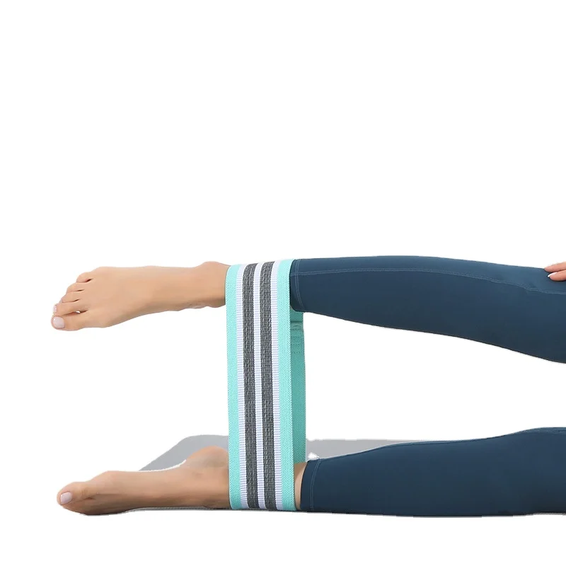 

Mutual yoga customized fitness exercise fabric cotton resistance loop bands