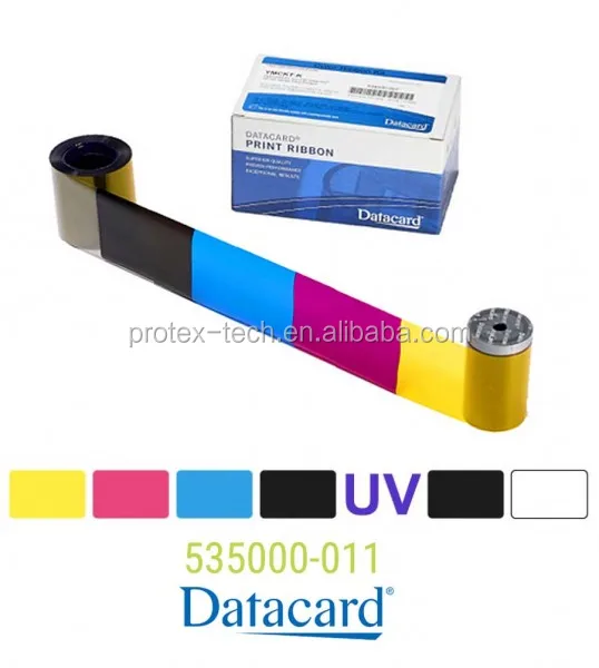 Datacard 535000011 Ymckfkt Fluorescent Ribbon 300 Prints For Datacrad Cd800/cp80/cp80+ Id