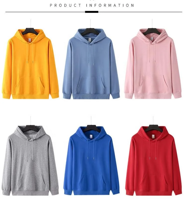 

Custom Long Sleeve Multi Color Top Quality Cheap 100% Cotton Plain Men's Velet Lined hoodies, Custom colors