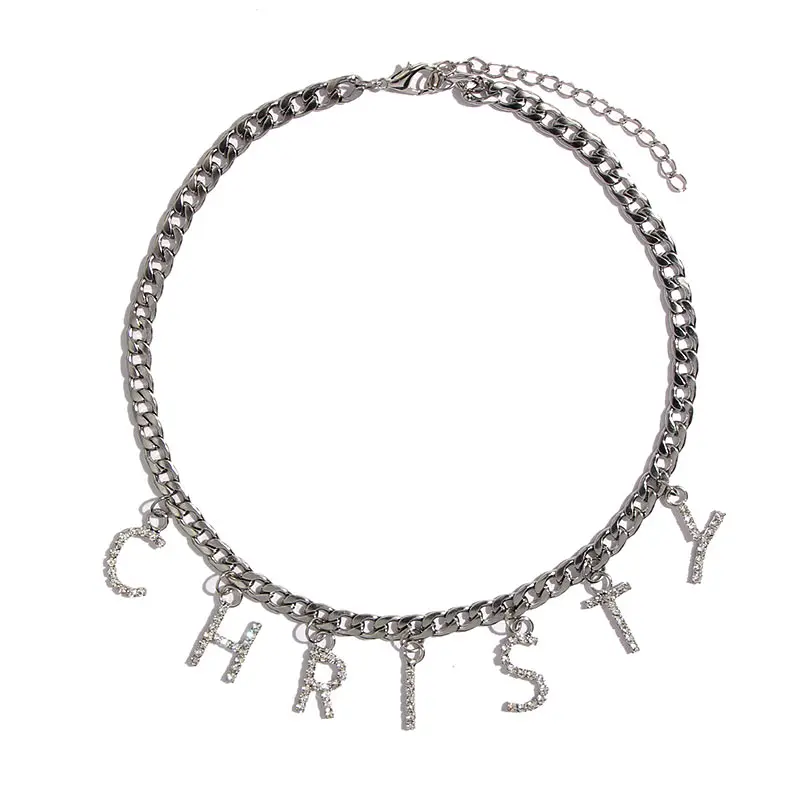 

Personality Necklace Silver Plated Combination Multi Layer Letters Chain Butterfly Jewelry Pendant Necklace, Silver colors