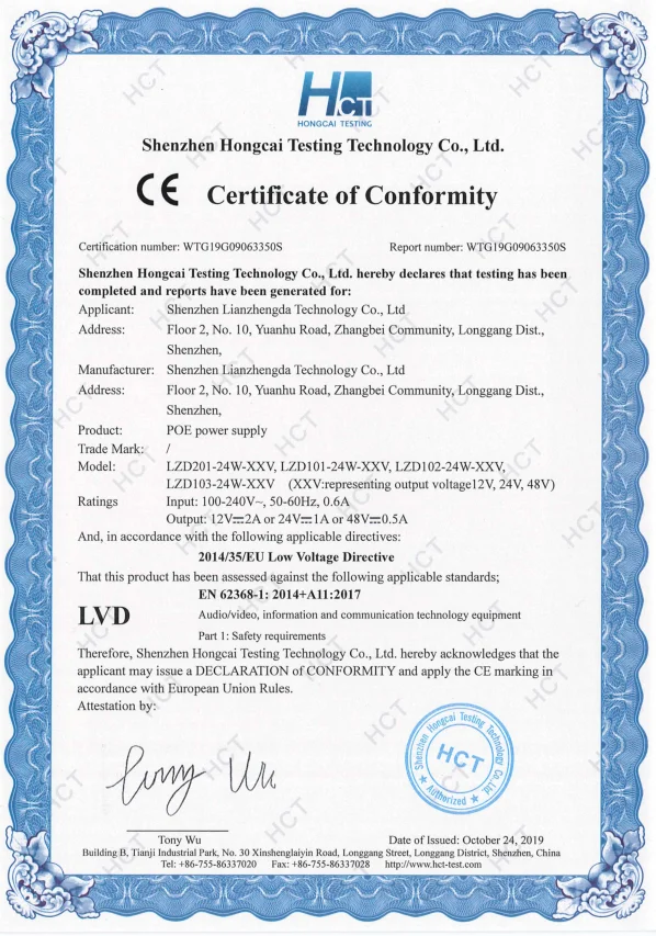 CE Certificate