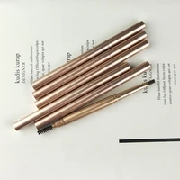 

Gold bottles New Arrival 6 Colors Vegan Natural Eyebrow Pencil Waterproof Custom Private Label Automatic Thin Brow Pencil