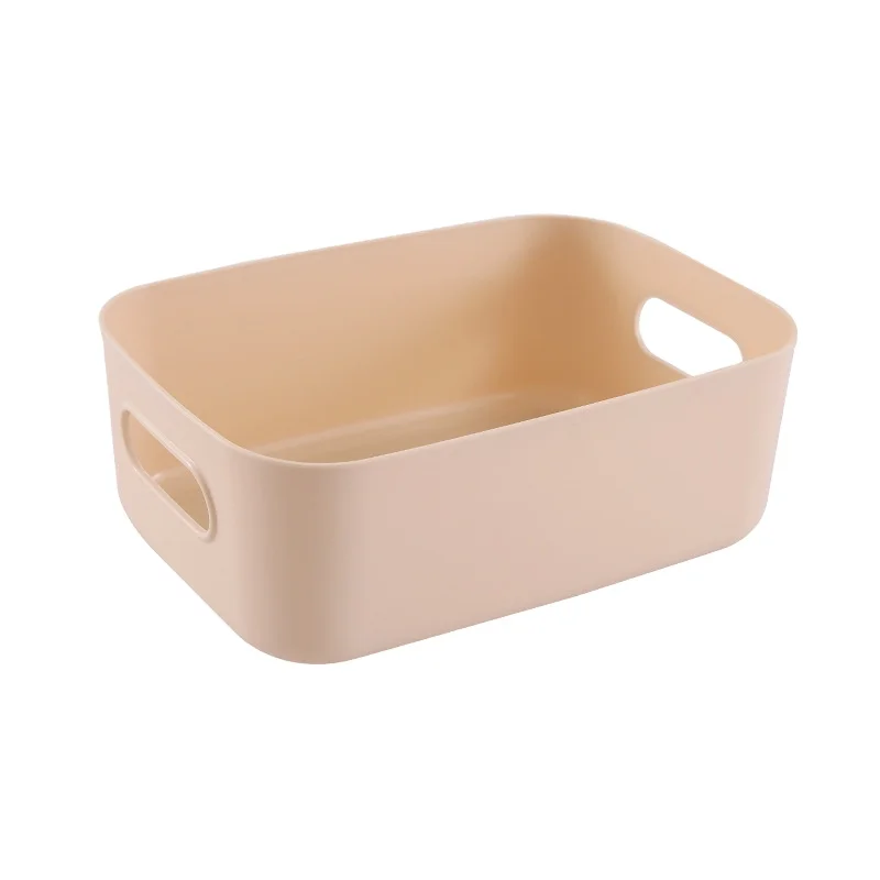 

Japanese-style Plastic Storage Box Desktop Cosmetics Sundries Storage Basket, Pink